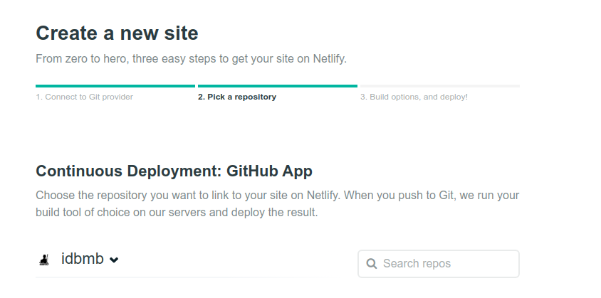 Create a new site